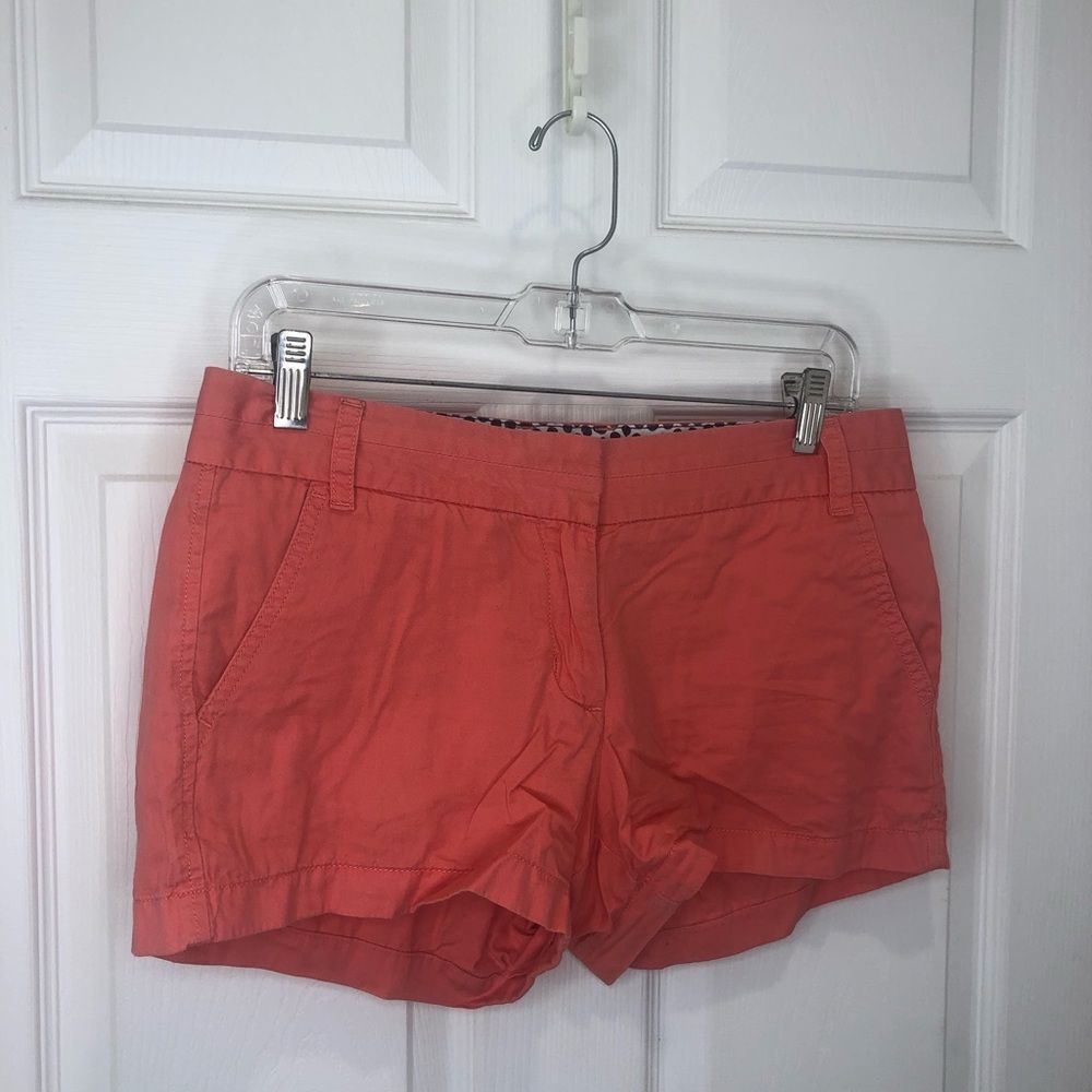 J. Crew pink coral chino shorts, size 4